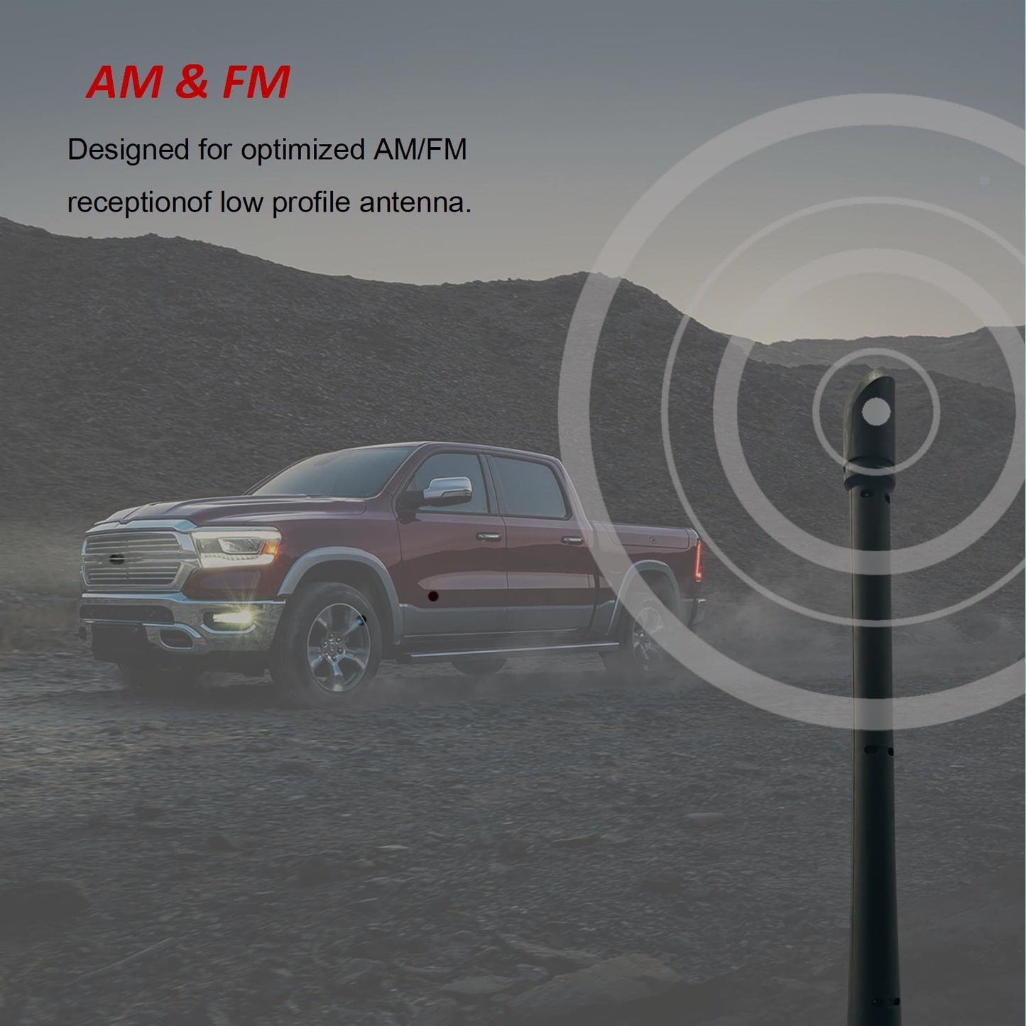 Car Radio Antenna Replacement Compatible with Ford, Dodge, Jeep, Toyota Truck Replacement Antenna.|7 inch